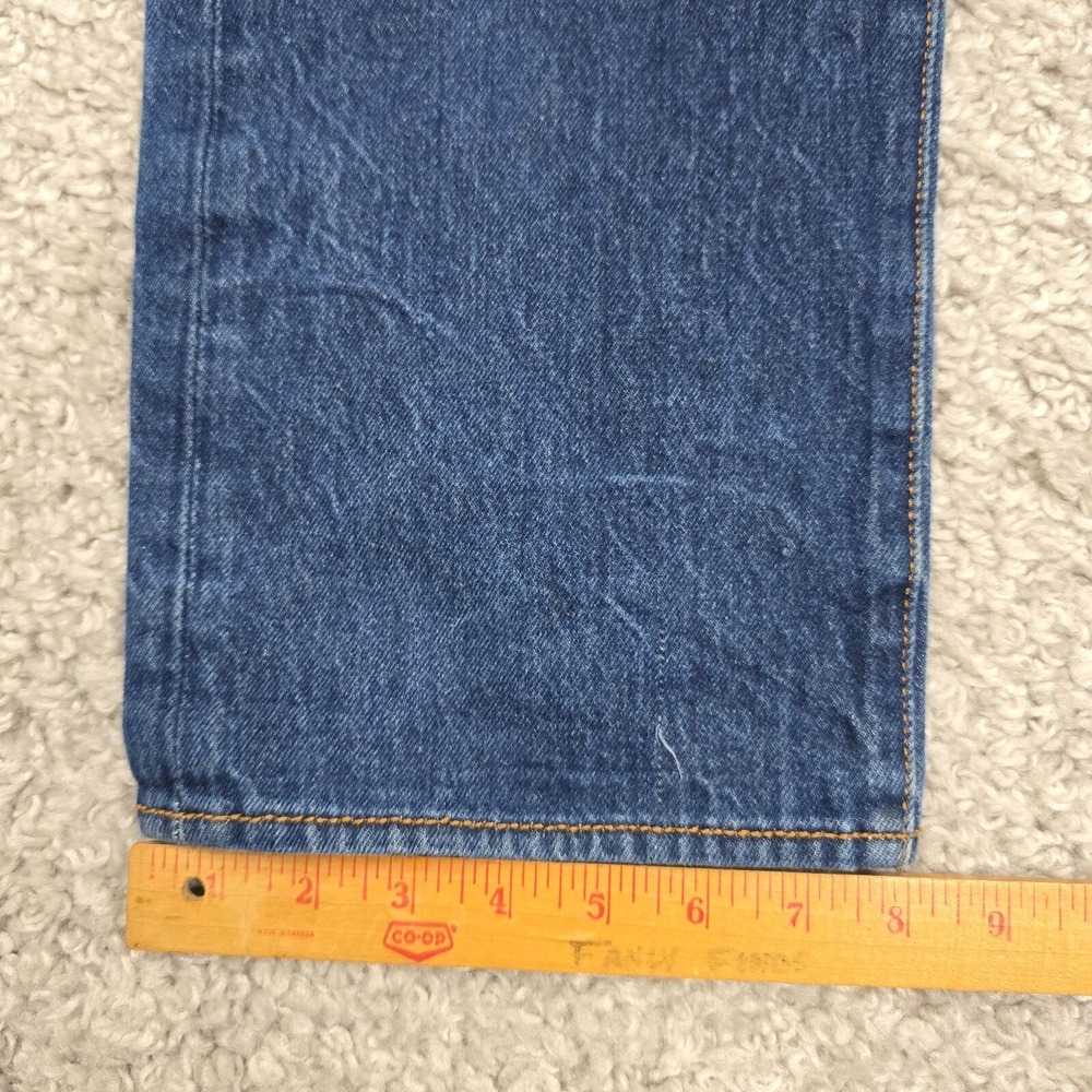 Levi's 501 Jeans Men 35x32 (Fits 32x29) Dark Wash Button Fly Straight Leg Rugged - Picture 13 of 14